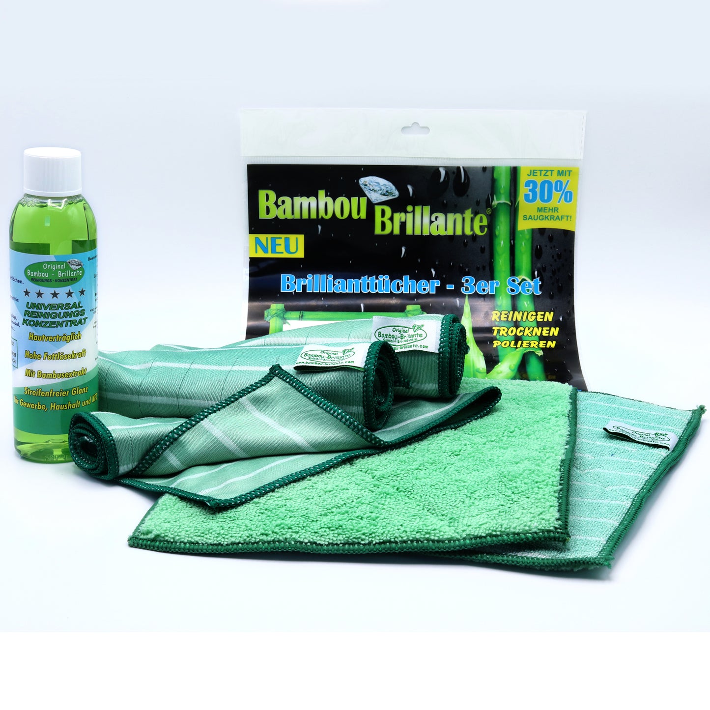 Bambou Brillante Vorteils-Set für Hochglanzküche - Cleanfaser